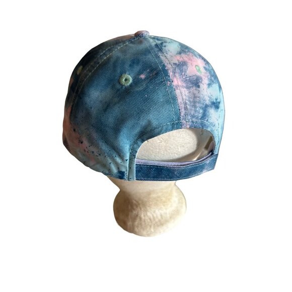Kings Island Tie-Dye Adjustable Baseball Cap Blue & Pink By J Hats - Picture 2 of 5